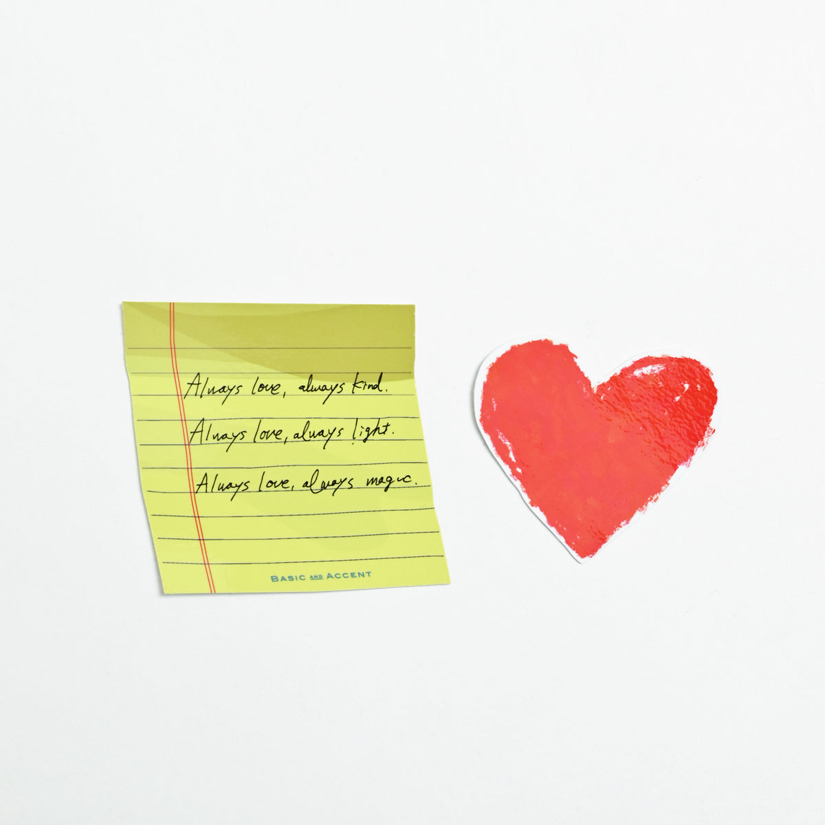 【BASIC AND ACCENT】ステッカー note&heart 2枚セット – BASIC AND ACCENT ONLINE STORE