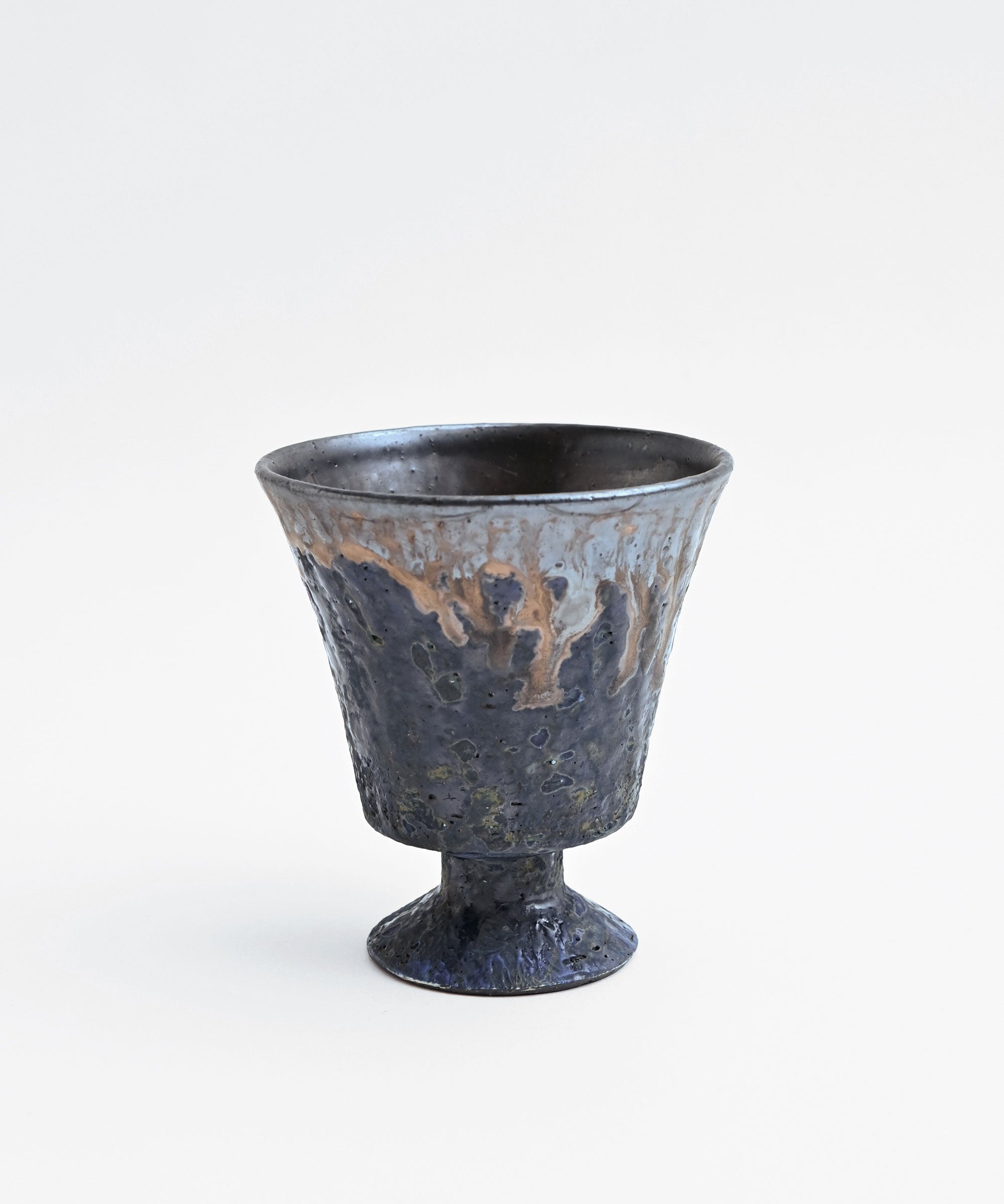 陶芸作家　平井悠一さん　カップ　プレート　　陶工房つばめ 陶工房つばめ/平井悠一】ゴブレット 青泥 – BASIC AND ACCENT ONLINE STORE