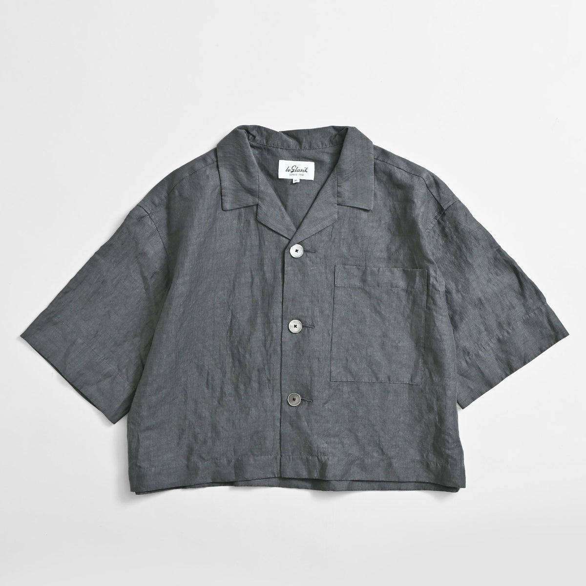 LE GLAZIK(ル・グラジック)】OPEN COLLAR SHIRT LG-B0258LPK– BASIC 