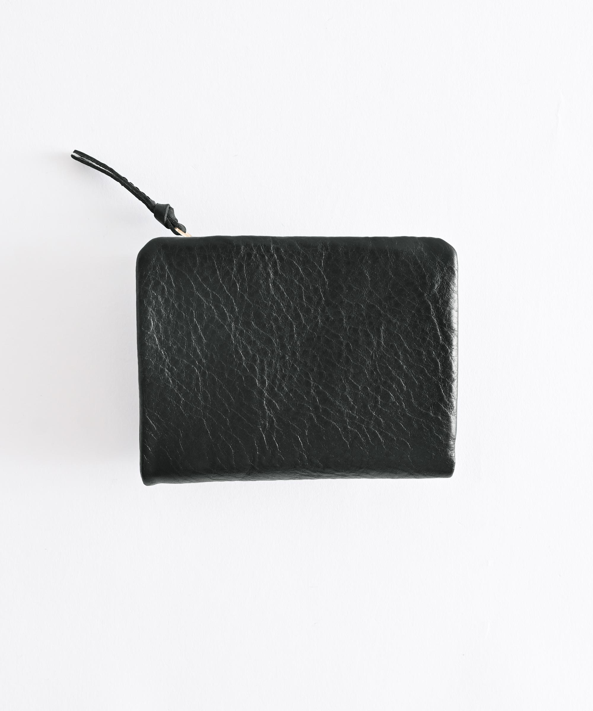 ミツオリザイフ[Shrink leather] 三つ折り財布 コンパクト 本革