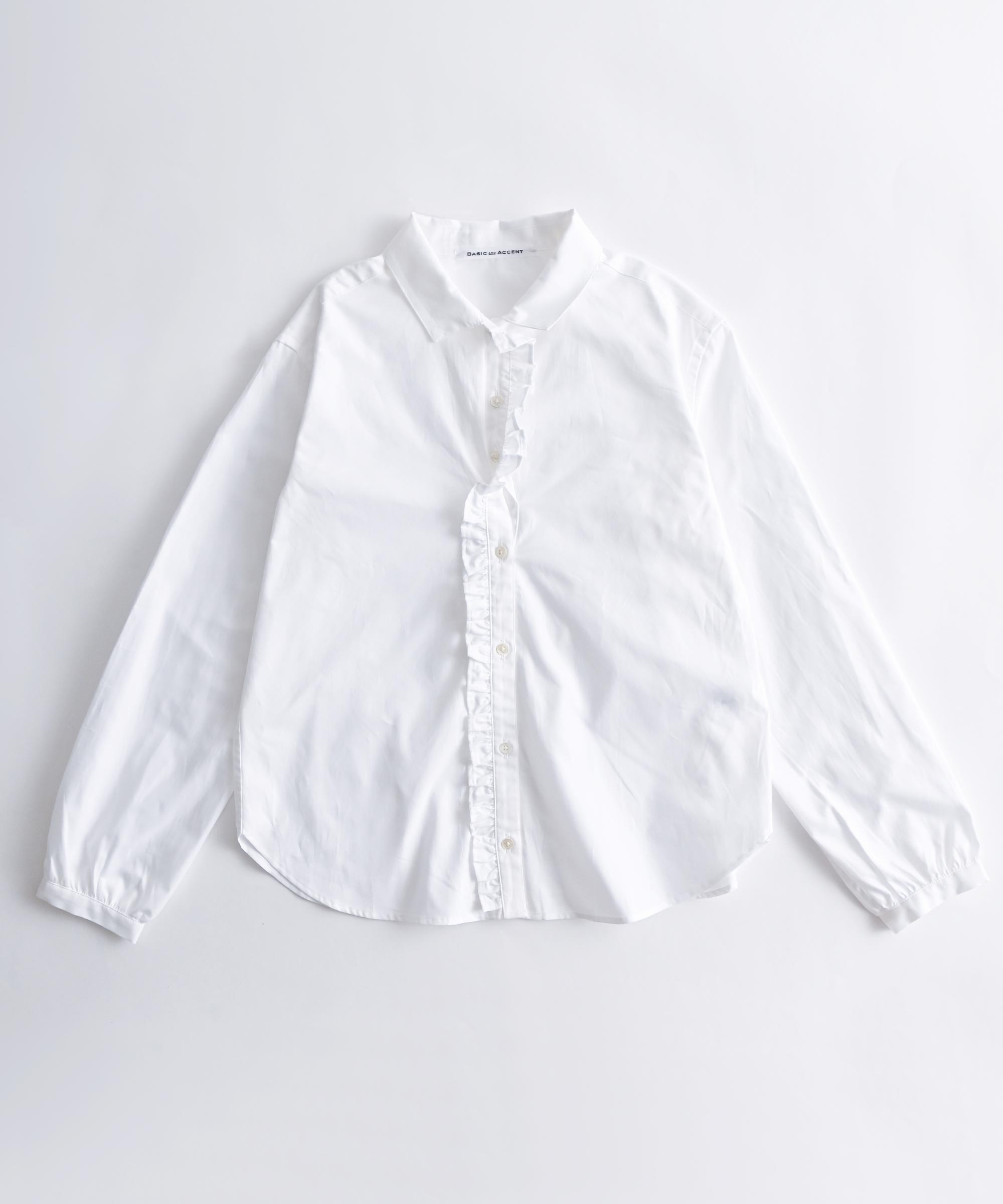 フリルブラウス [ピンオックス] (長袖) – BASIC AND ACCENT