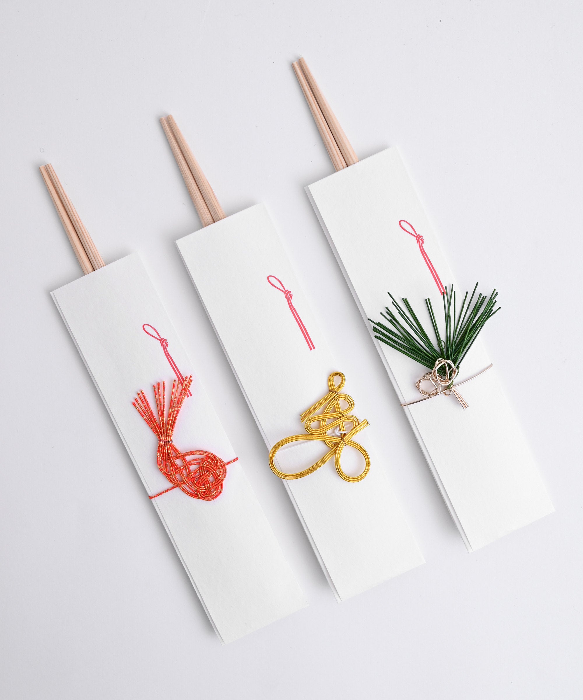 BASIC AND ACCENT】2026 お正月 迎春 祝箸 祝い箸 水引き 一膳箸 寿