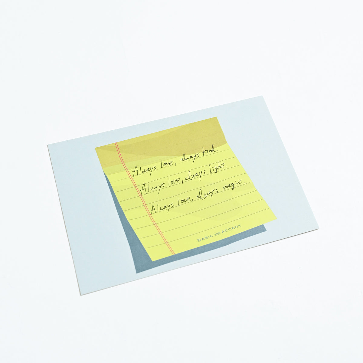 【BASIC AND ACCENT】ポストカード note – BASIC AND ACCENT ONLINE STORE