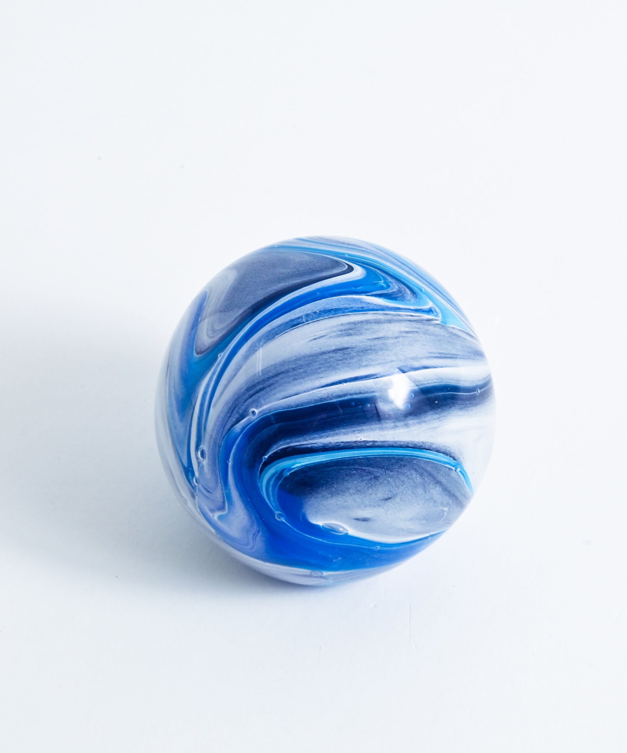 amabro/アマブロ】ABSTRACT GLASS BALL L Blue ガラスオブジェ – BASIC