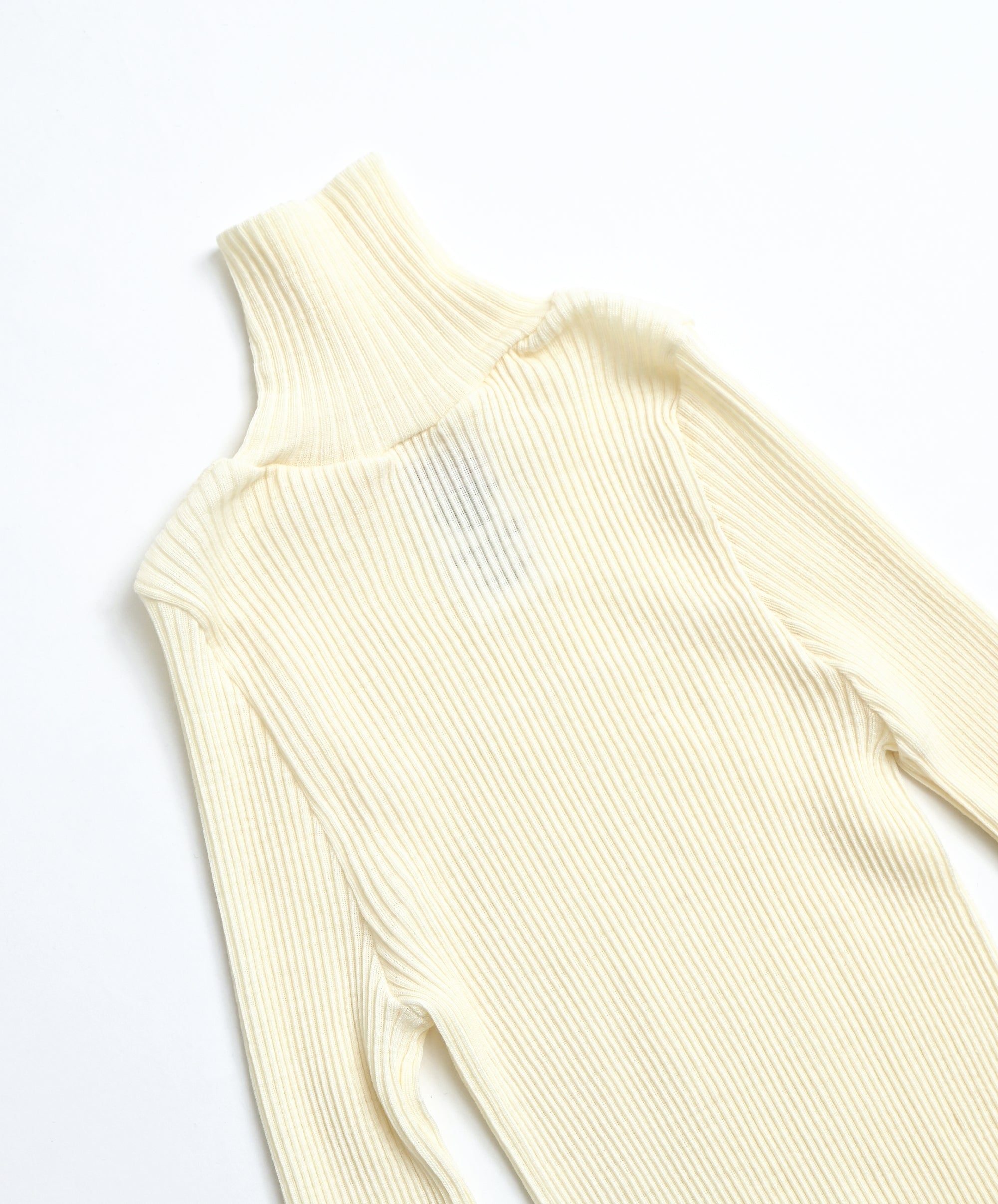 極美品 タグ付き Basic Rib タートルネックプルオーバー ウール100% gicipi/ジチピ】 ウールシルク リブタートルネック プルオーバー リブ