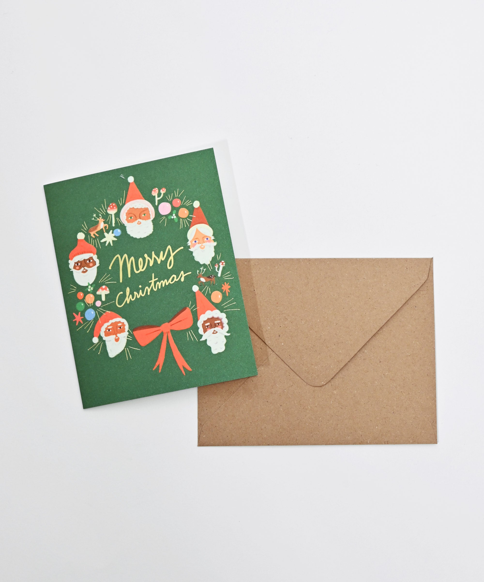 Kintaro　クリスマスカード　リース CAROLYN SUZUKI】ポストカード サンタリース – BASIC AND ACCENT