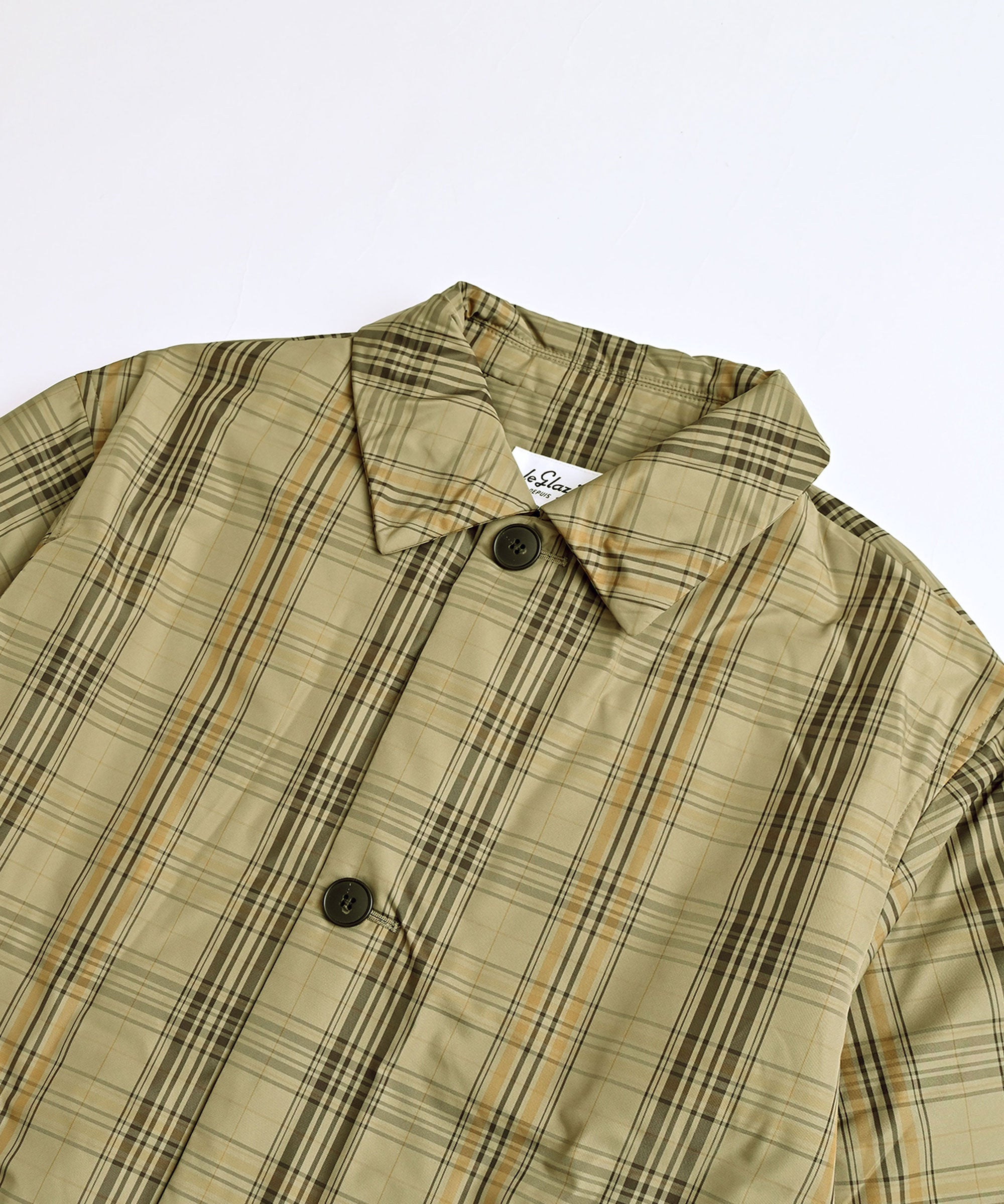 LE GLAZIK | ウールリバーフーデッドショートコート LE GLAZIK ルグラジック ウールナイロンモッサ リバーシブル