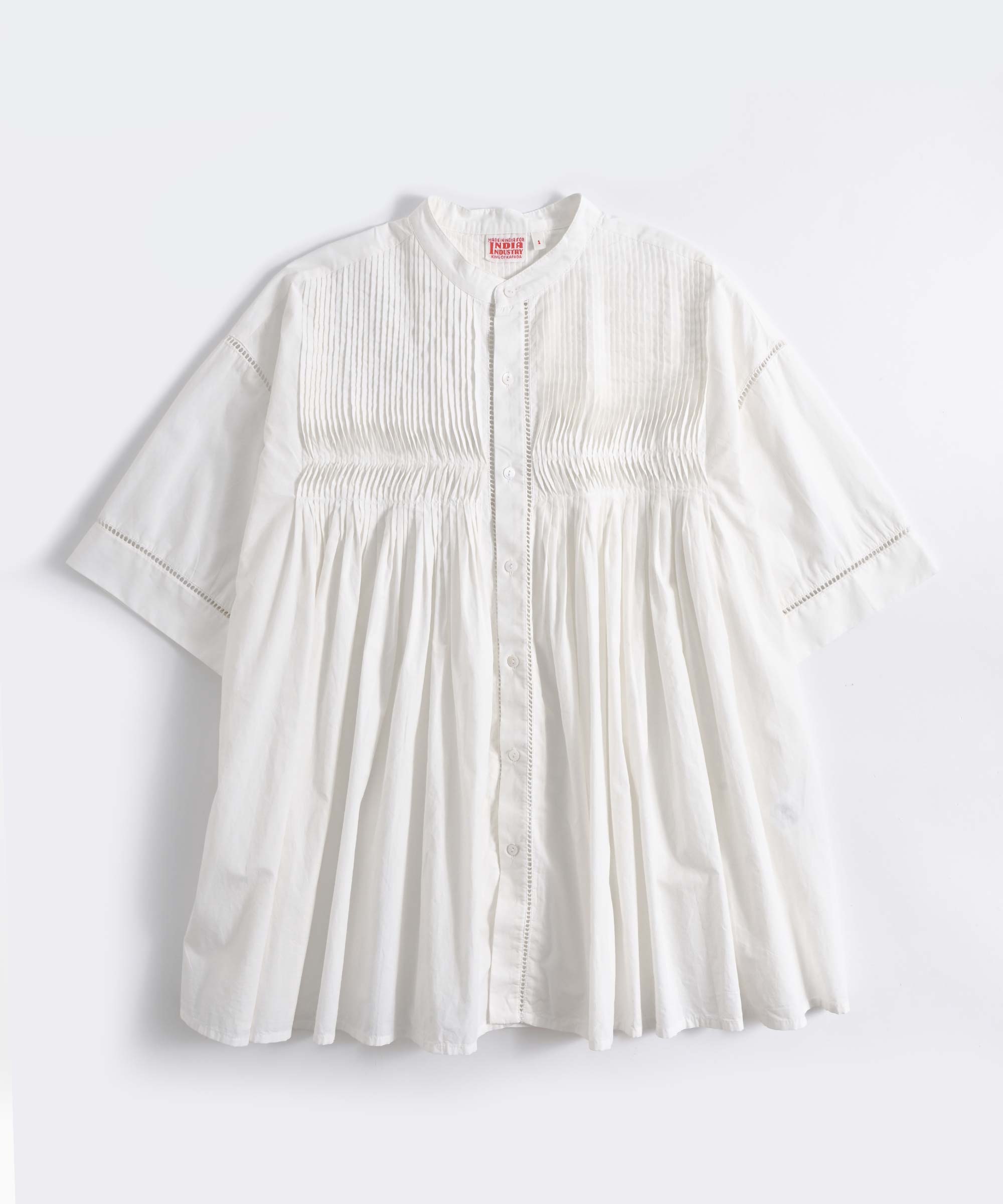 INDIA INDUSTRY/インディアインダストリー】 PIN TUCK SHIRT DRESS