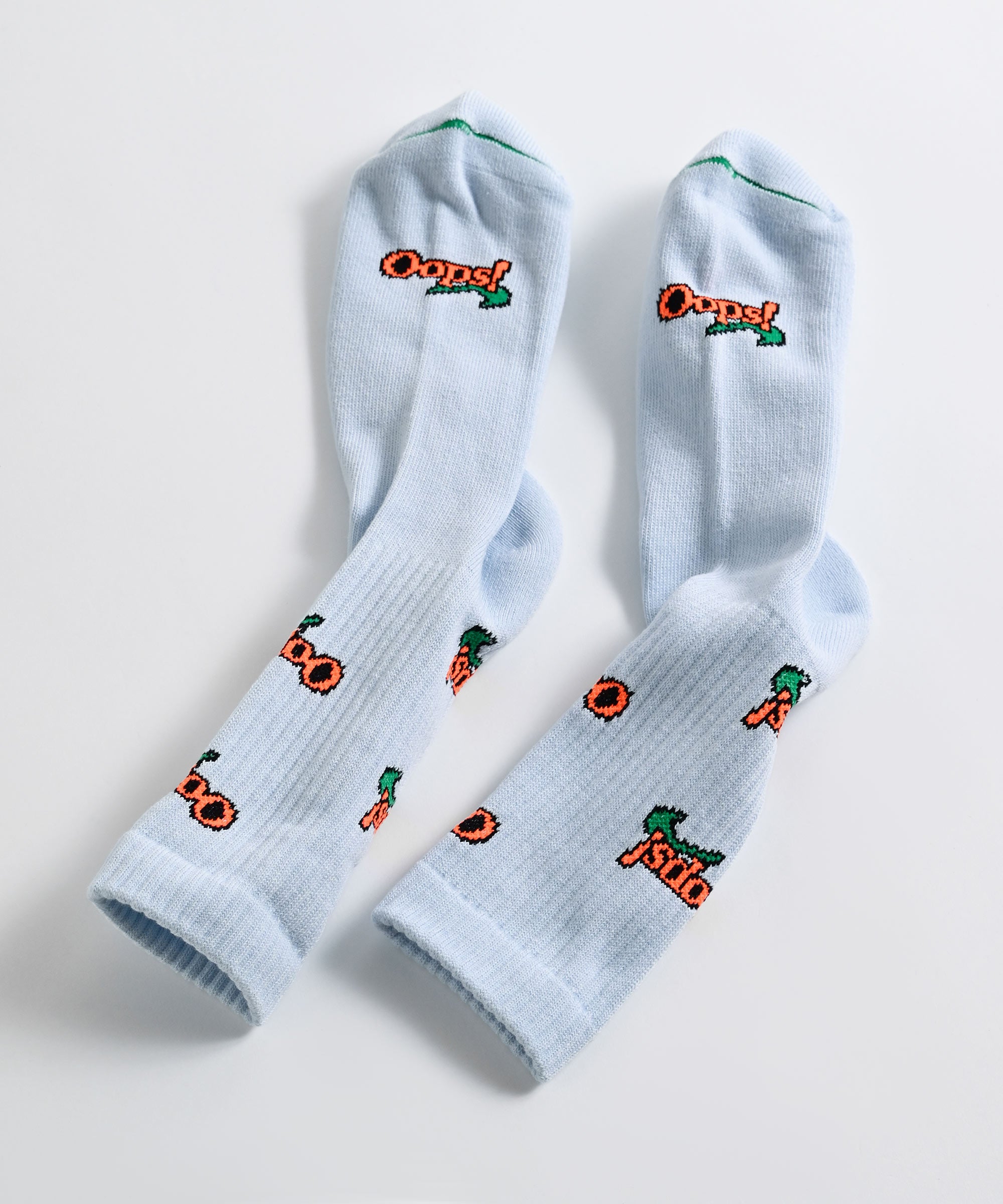 Von Dutch☆Casual Socks カジュアル コットン ソックス 靴下 Von Dutch Purple & Blue Stripe Crew Socks
