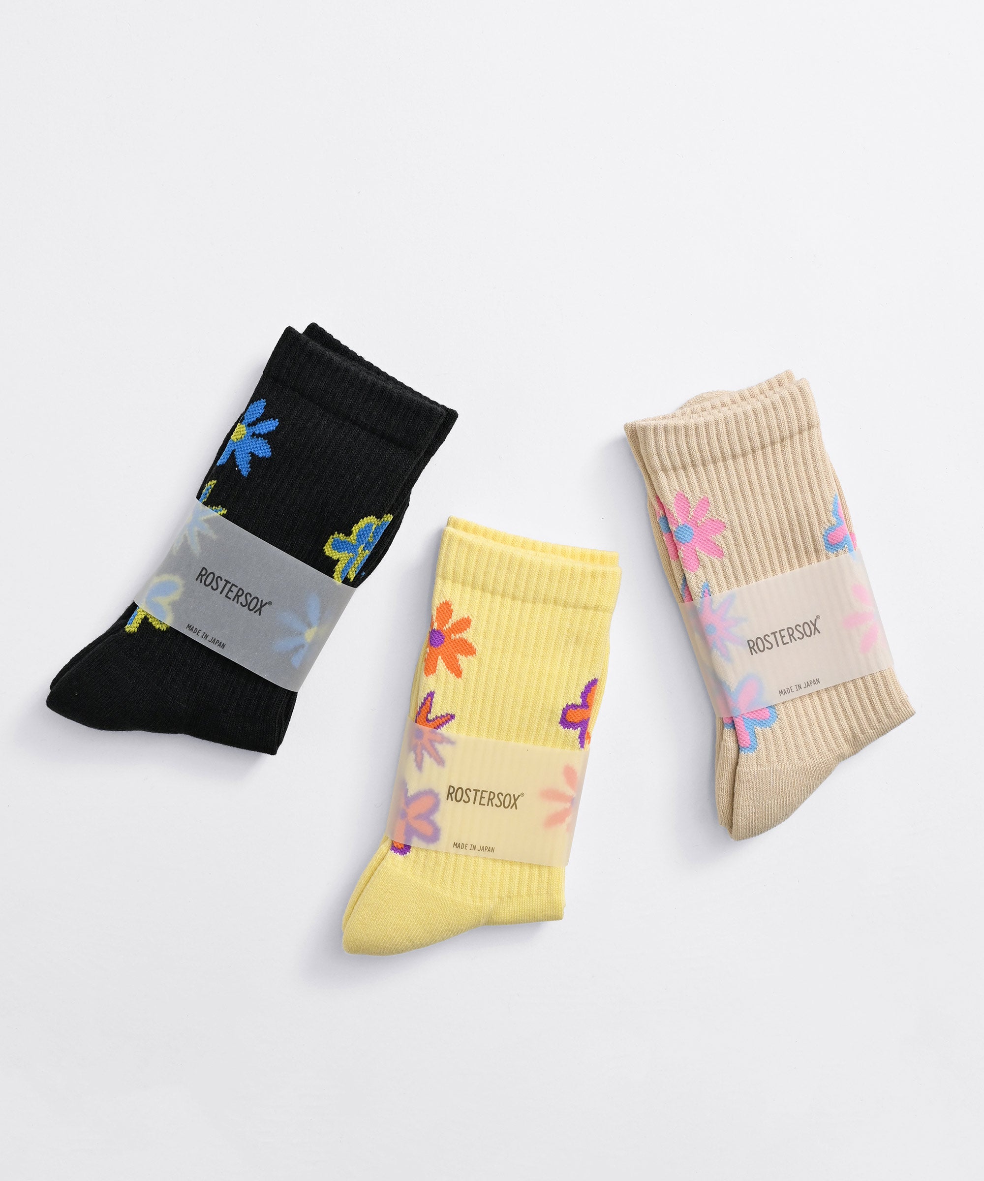 ROSTER SOX/ロスターソックス】DE LA flower ソックス RS-485 DE LA