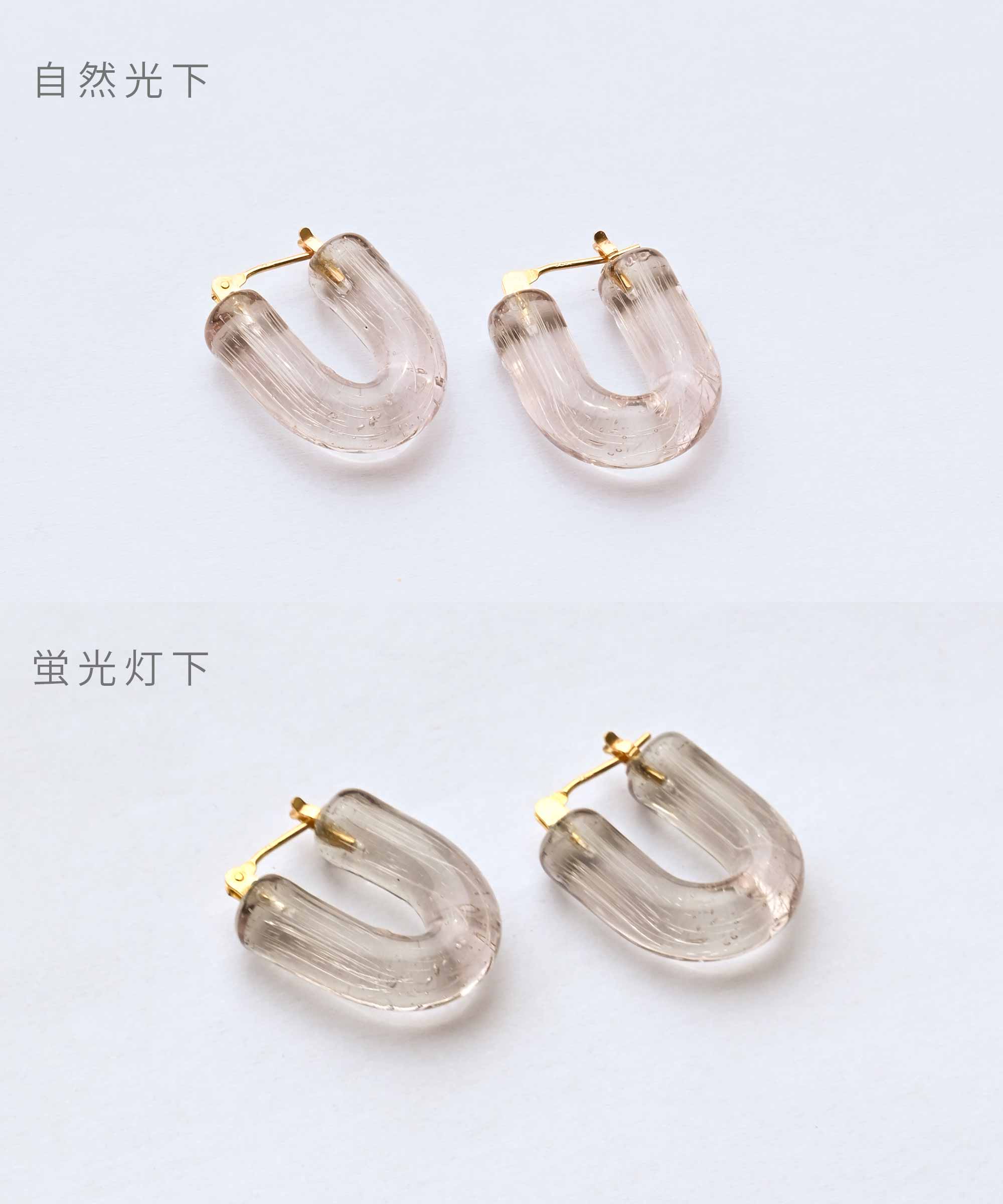 YAGA】Glass Hoop U Pierce LINE 2P ガラスピアス – BASIC AND ACCENT