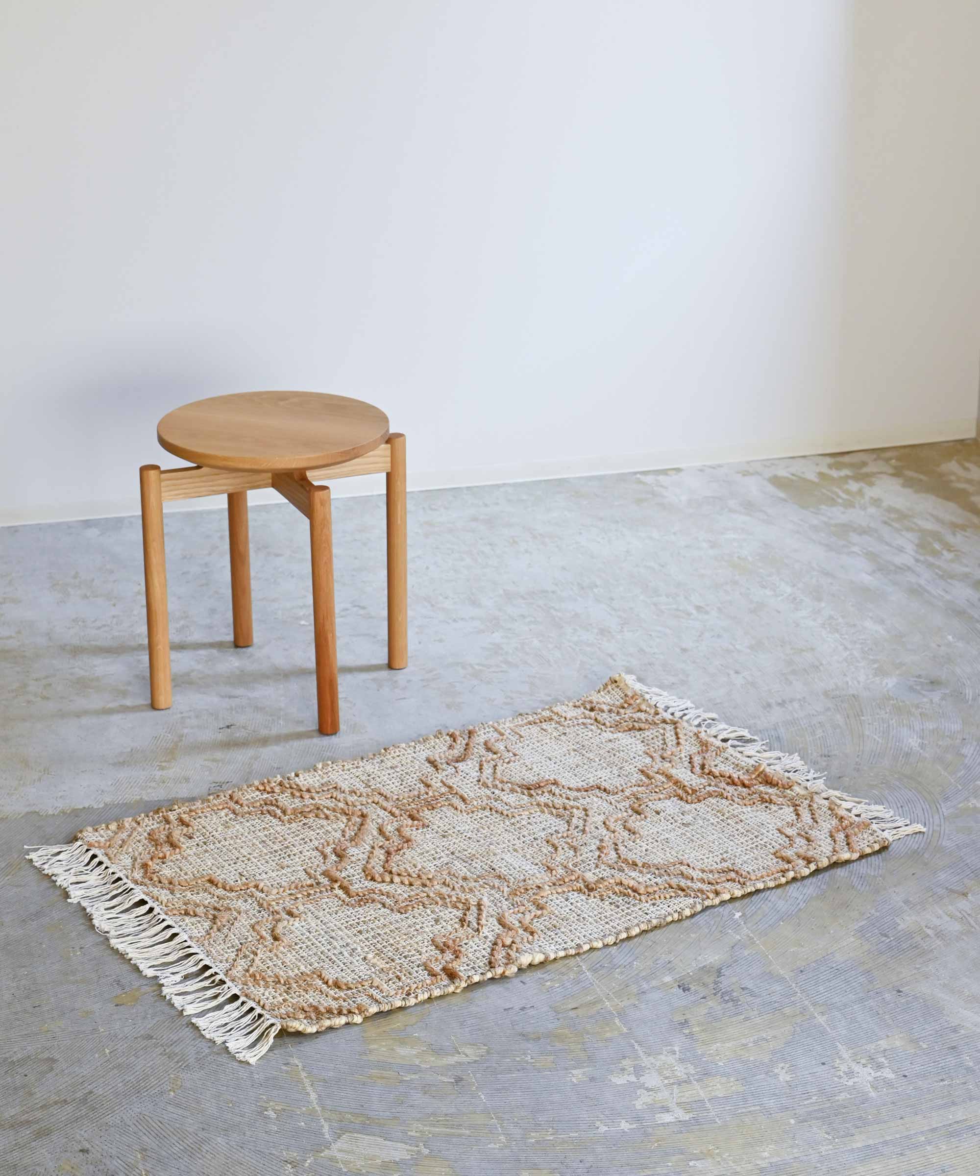 Klliim ジュート/コットンマット Klliim ジュートコットンマット 約65cmx90cm ラグ – BASIC AND