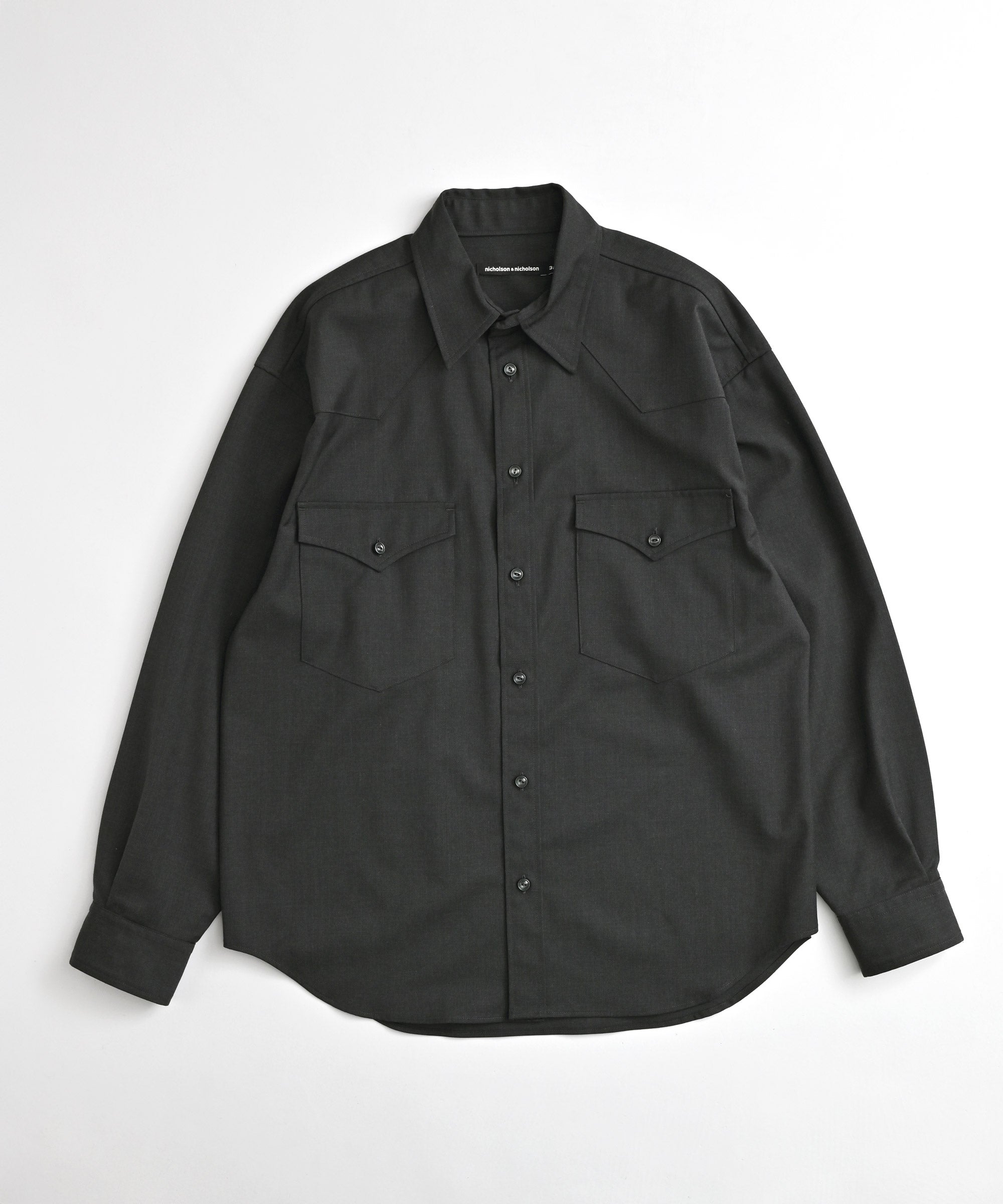 最終値下げナゴンスタンス　シャツ　　使用1回美品 nicholson & nicholson】STRETCHED WOOL シャツ – BASIC AND ACCENT