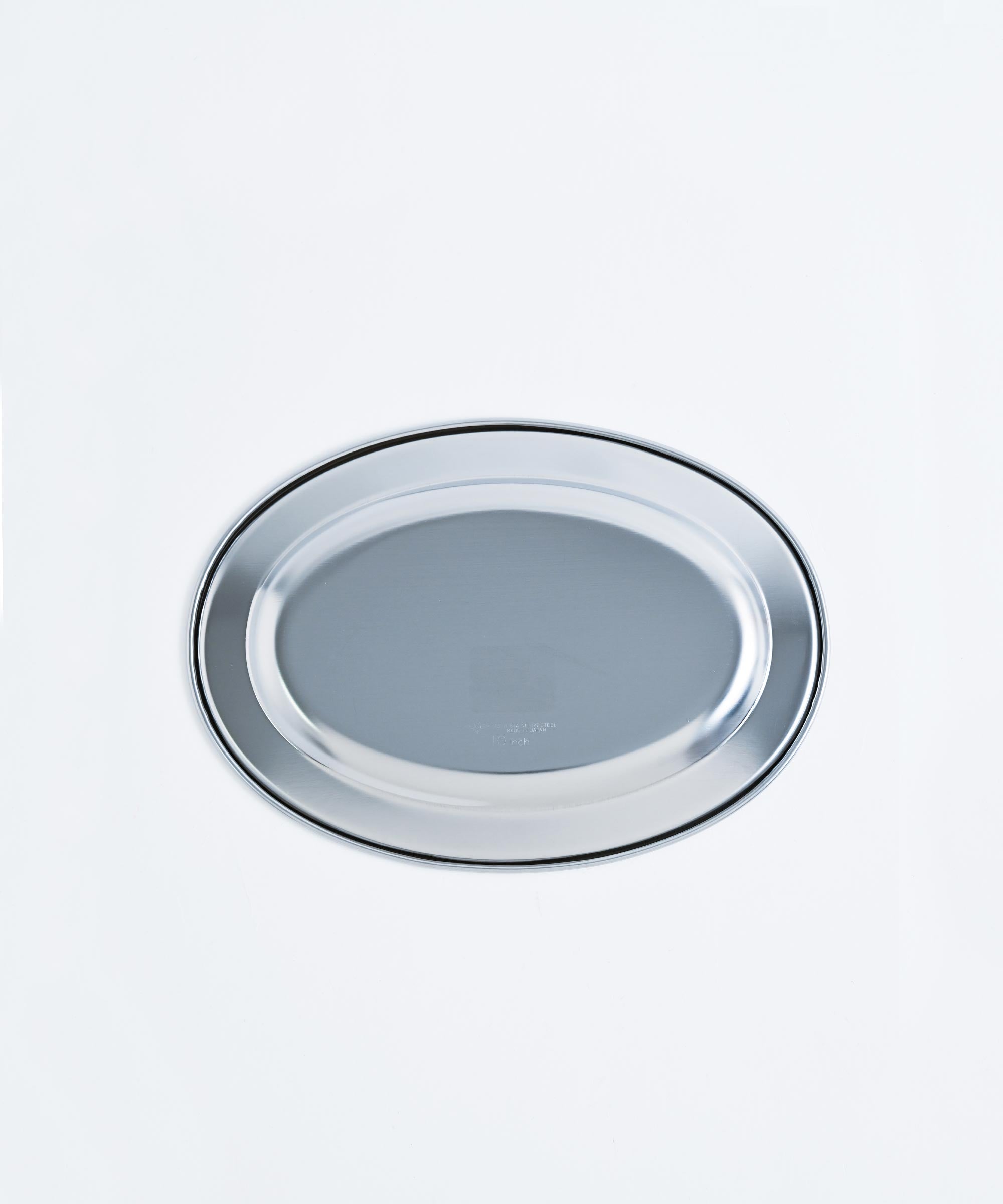 赤川器物製作所】ステンレス オーバルプレート 燕三条 巻渕小判