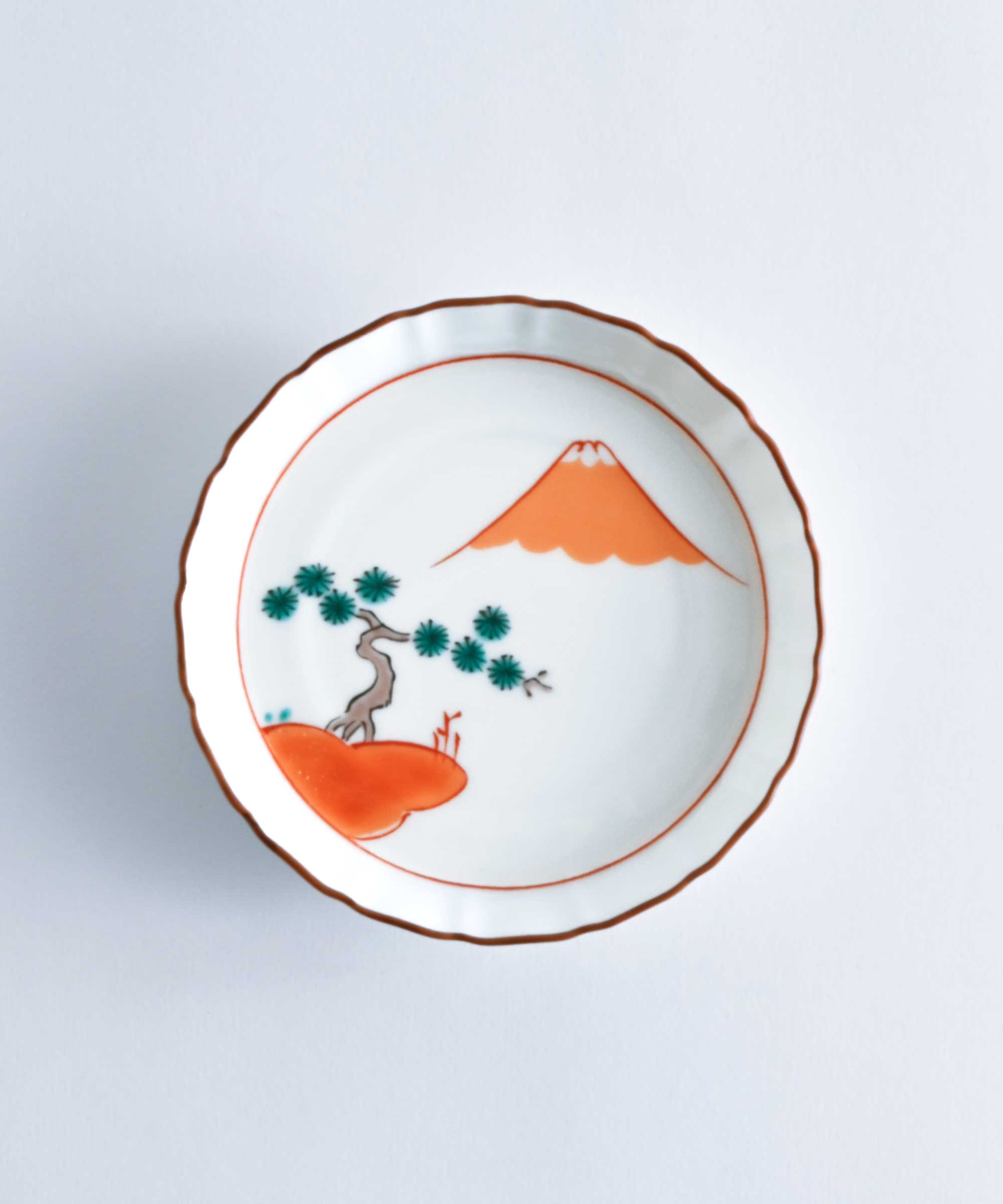 【一部予約！】 BASIC – 小皿 与山窯/辻与製陶所】赤絵富士山 AND ONLINE ACCENT 食器