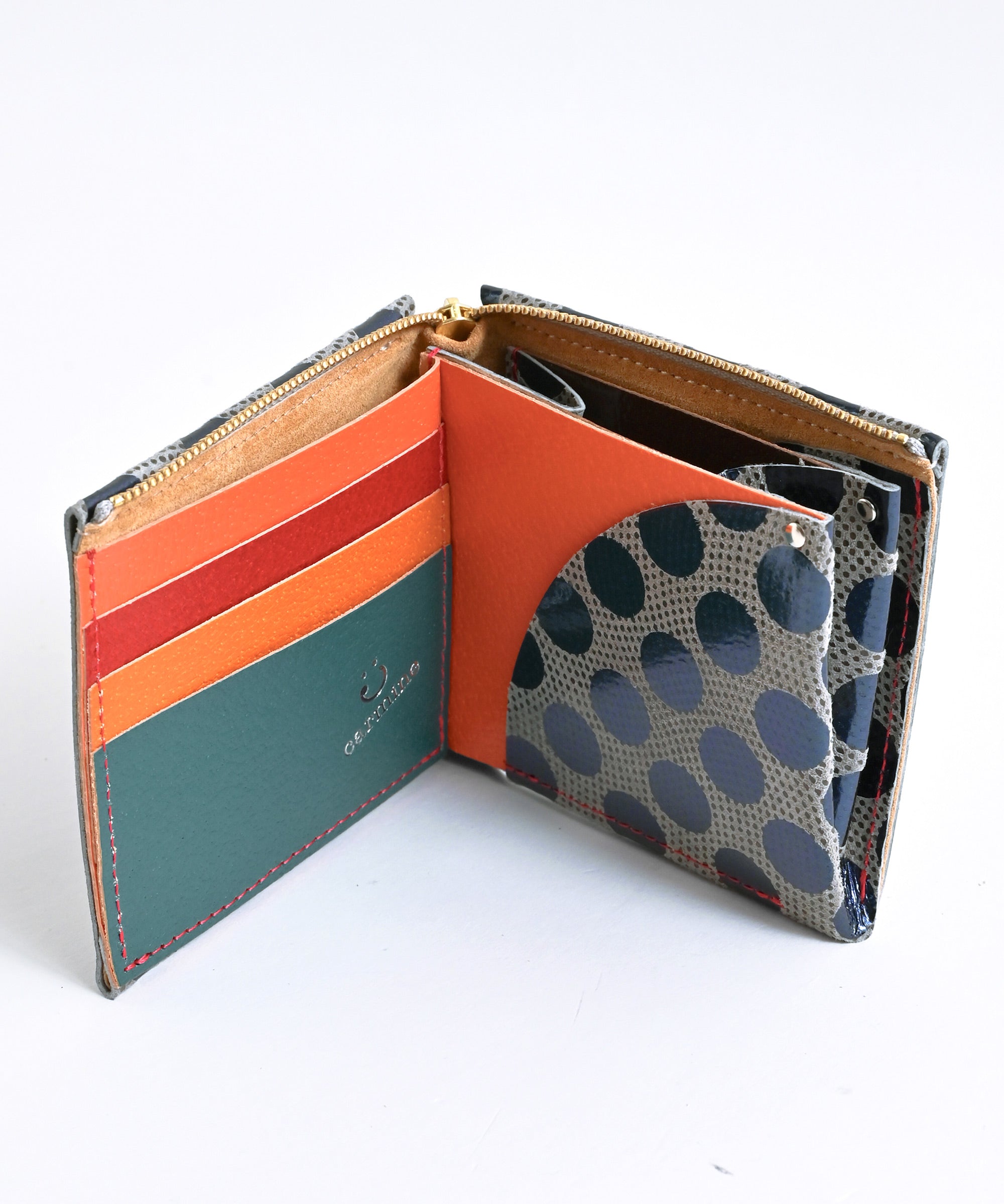 Carmine/カーマイン】One Wallet Dot ワンウォレット ドット 二
