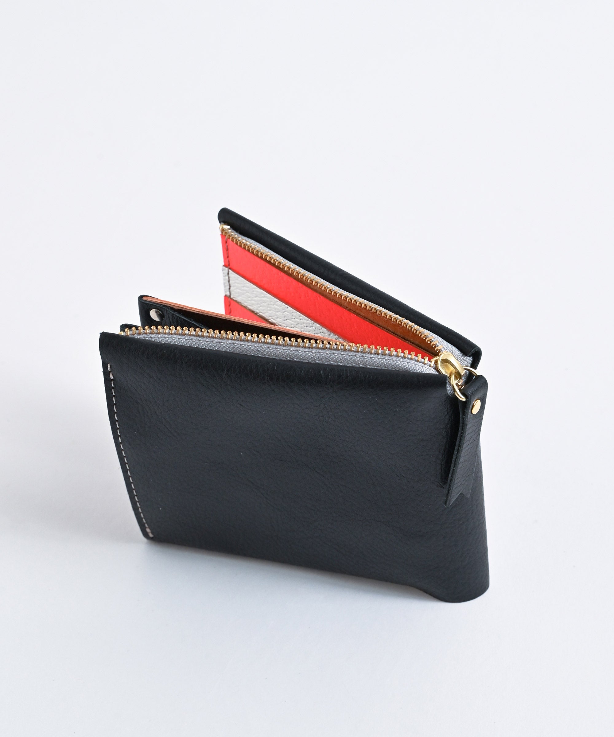 Carmine/カーマイン】One Wallet Black×NEON RED ワンウォレット