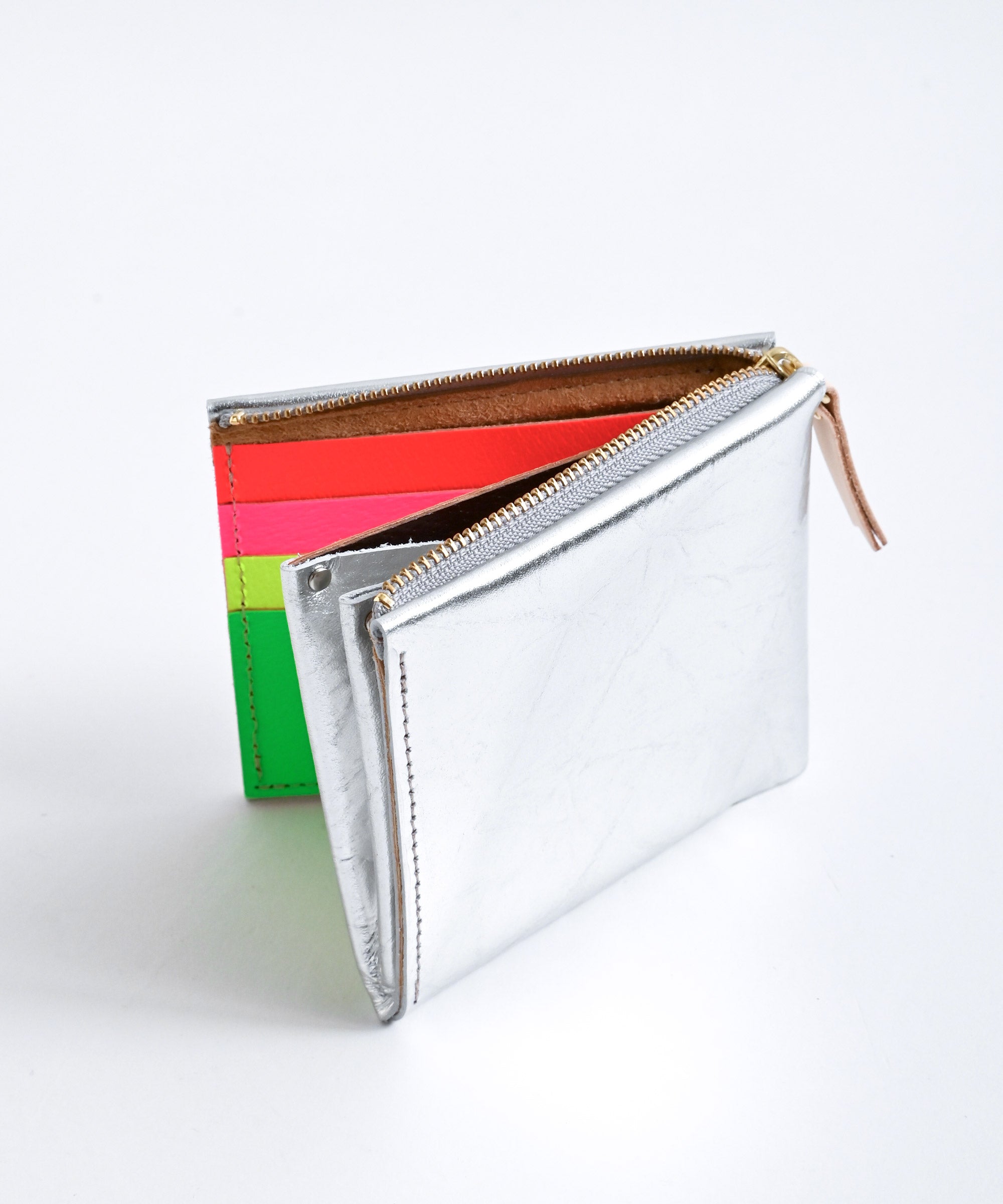 Carmine/カーマイン】One Wallet Metal SILVER ×NEON ワンウォレット