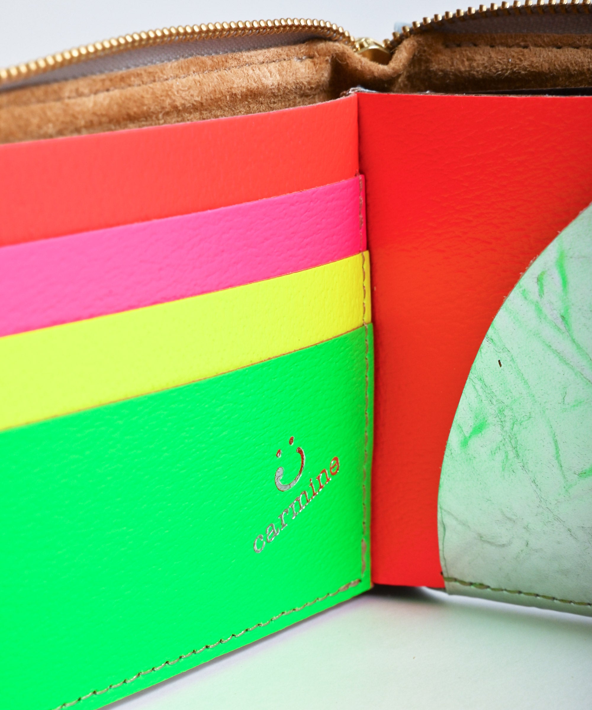 Carmine/カーマイン】One Wallet Metal SILVER ×NEON ワンウォレット