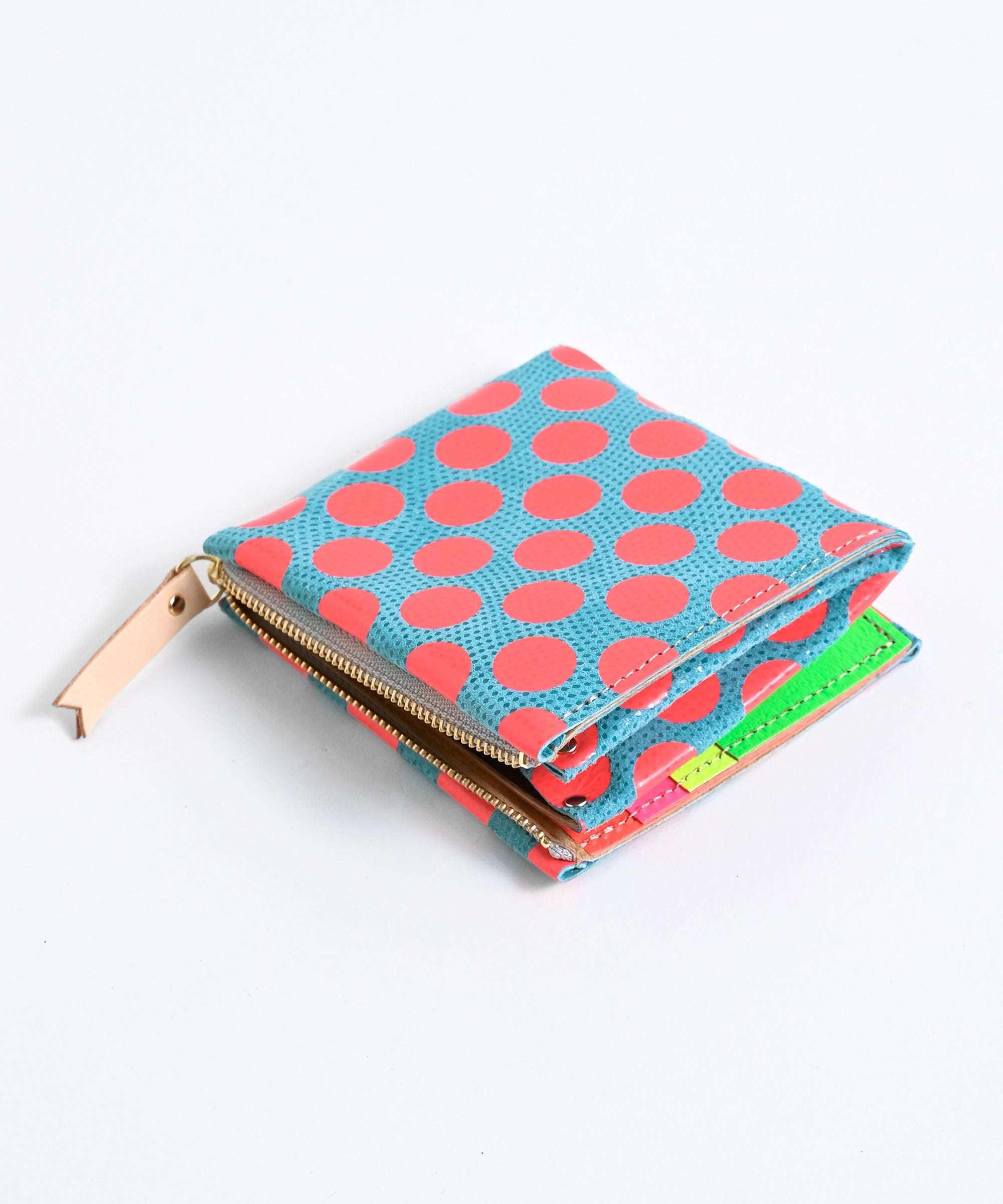 Carmine/カーマイン】One Wallet Neon Dot ワンウォレット