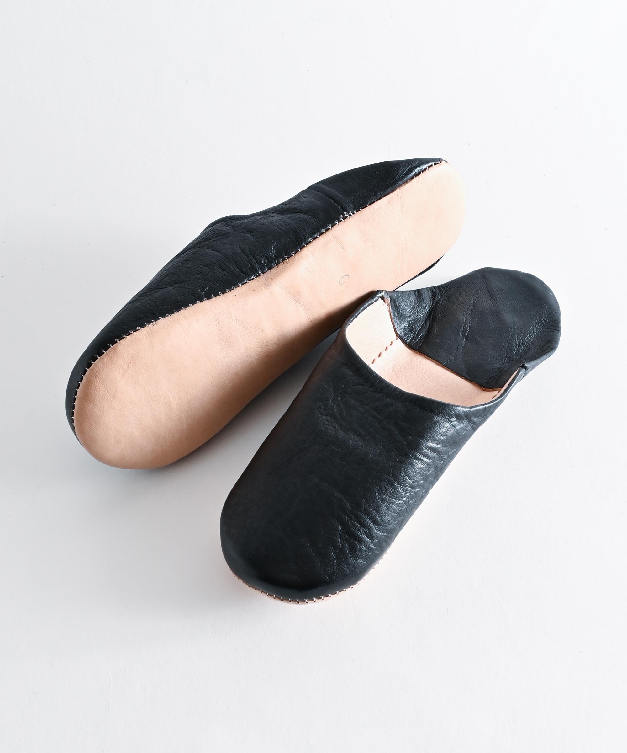 AFRICANSQUARE】バブーシュ 無地 モロッコ スリッパ ルーム シューズ