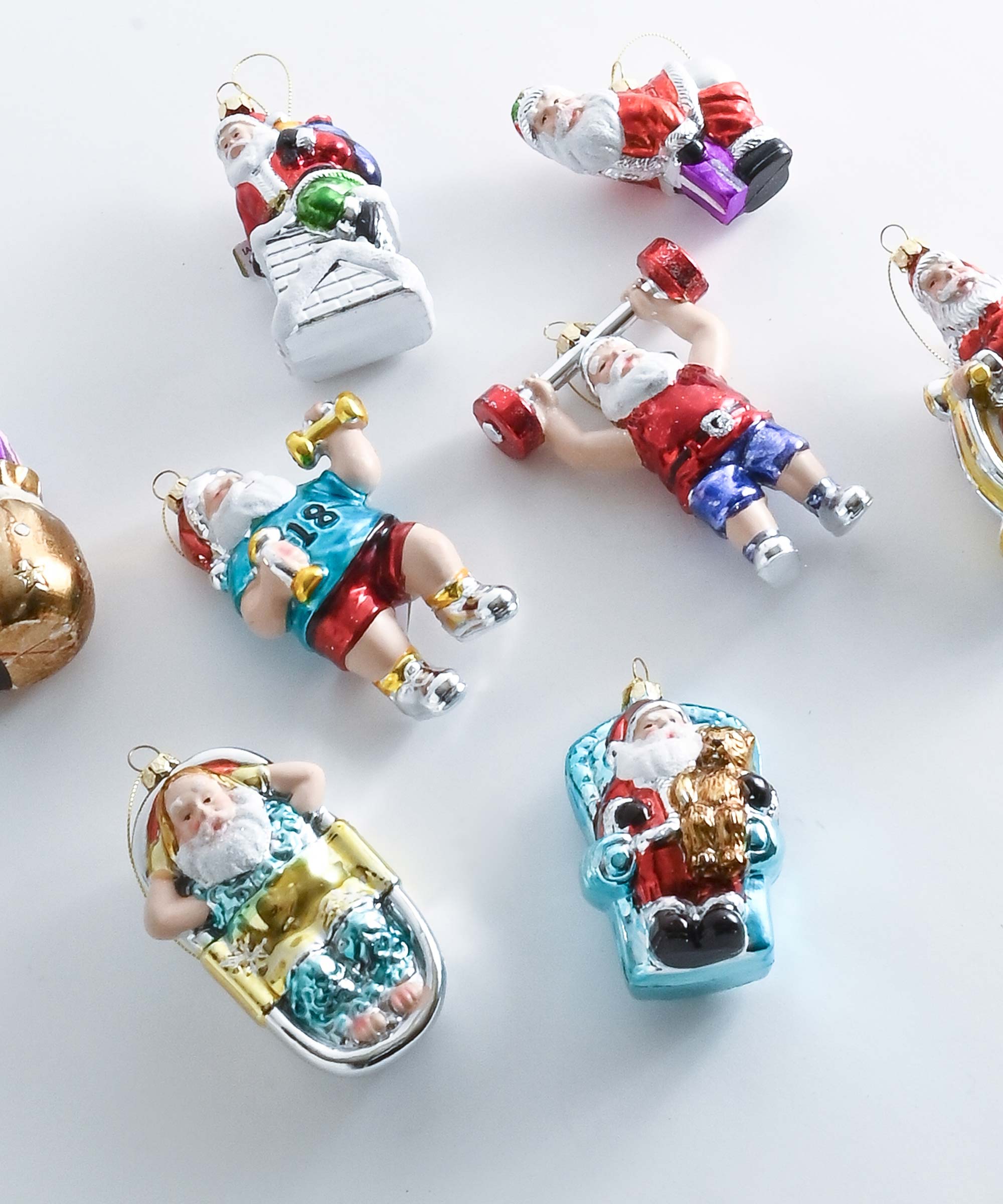 クリスマス オーナメント サンタ (ダンベル) プラスチック – BASIC AND