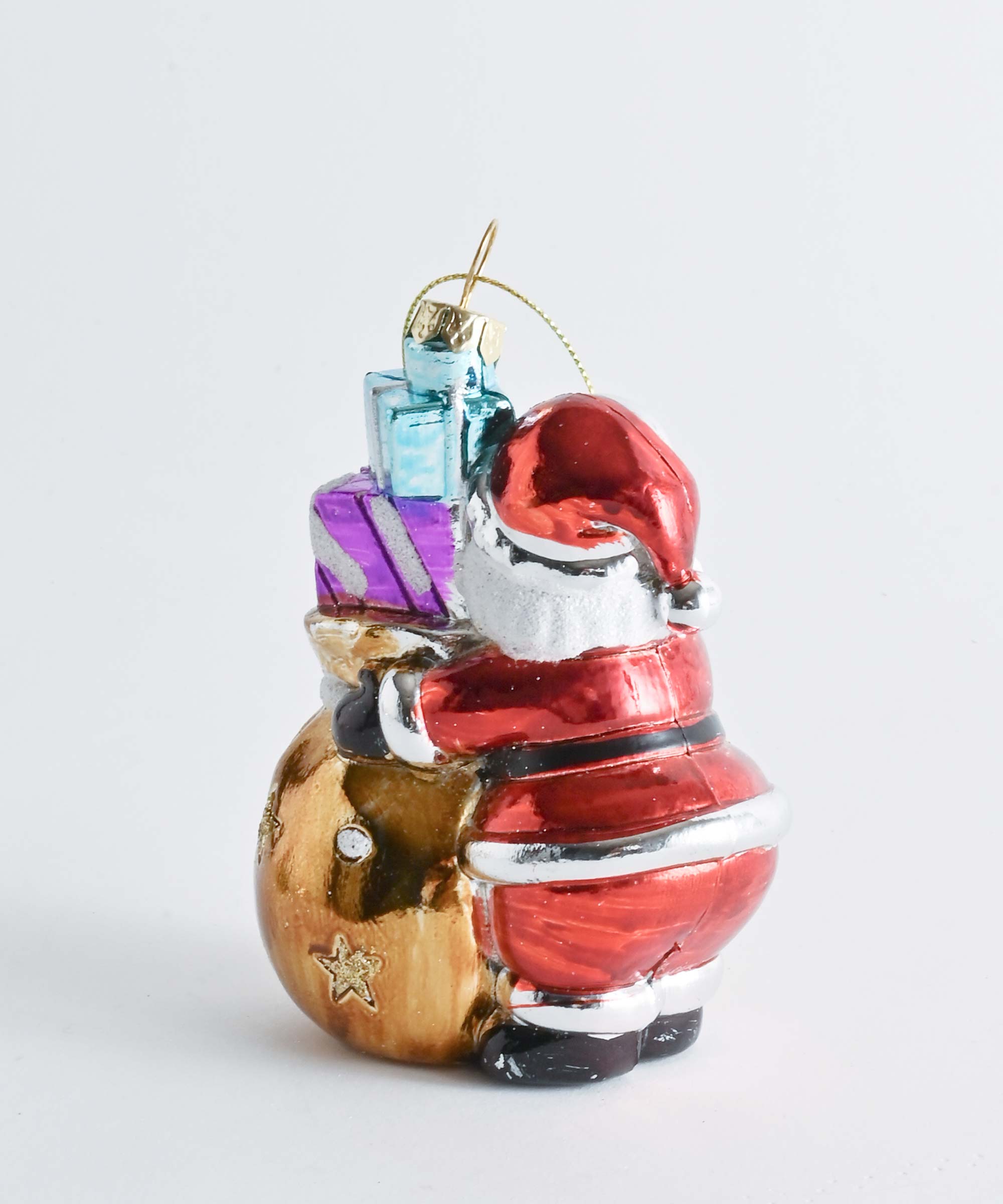 クリスマス オーナメント サンタ (ギフトボックス) プラスチック