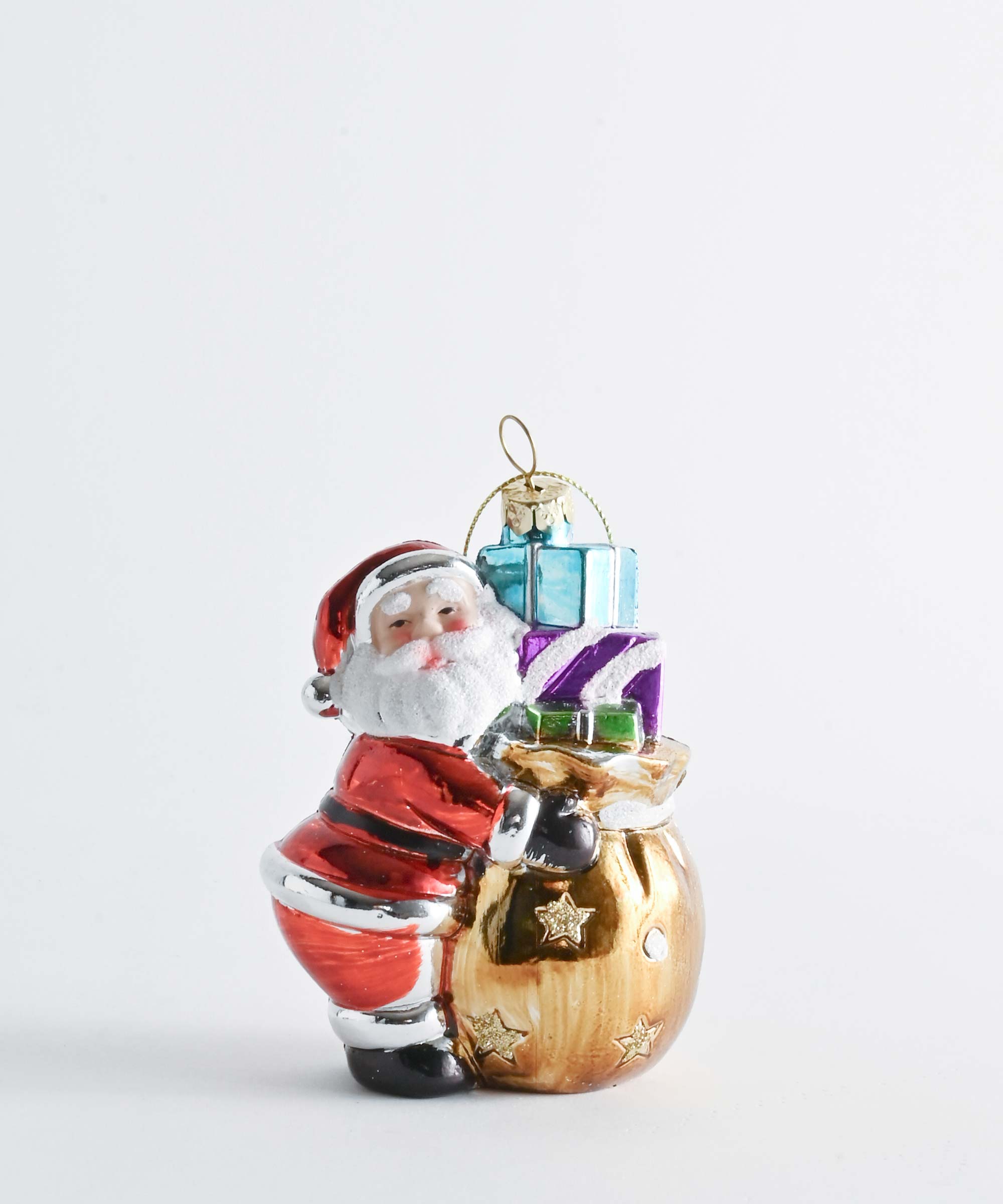 クリスマス オーナメント サンタ (ギフトボックス) プラスチック