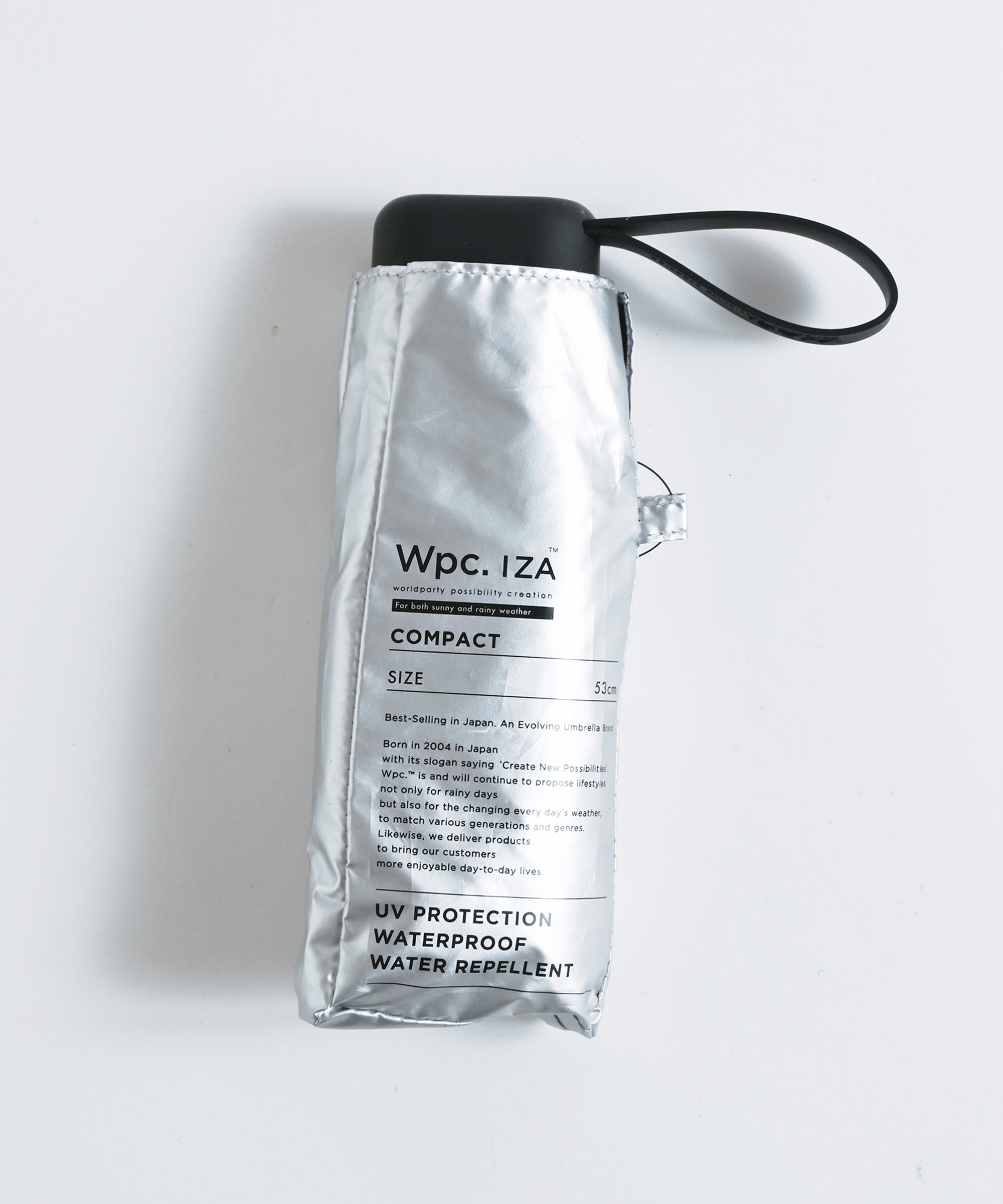 青い湖面 91cm×122cm Wpc.】IZA COMPACT 晴雨兼用 折りたたみ傘 遮光 – BASIC AND