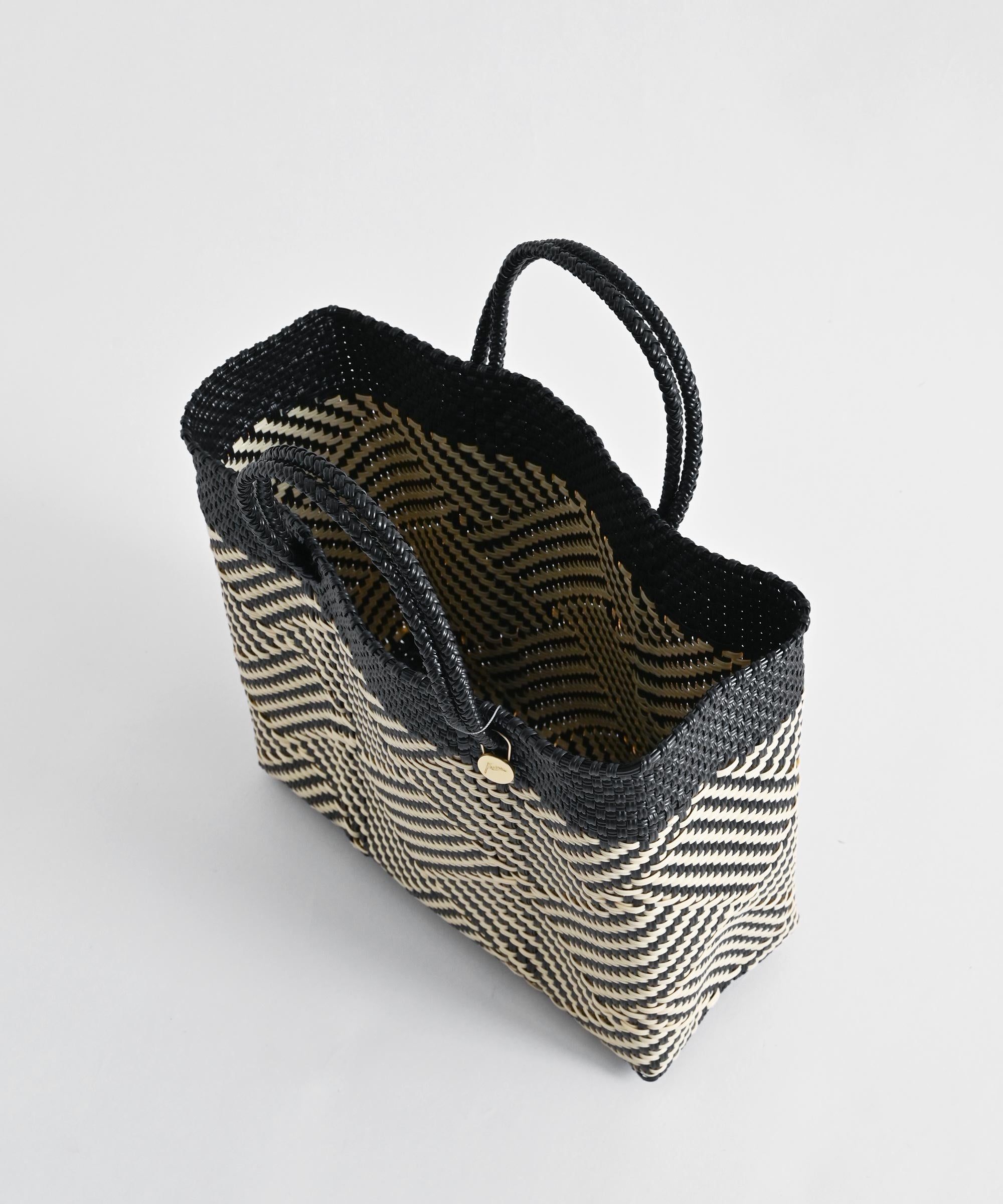 レトラ　MERCADO BAG MERCADO BAG - MINI CHECK - Black / Cream (S) | Letra｜レトラ