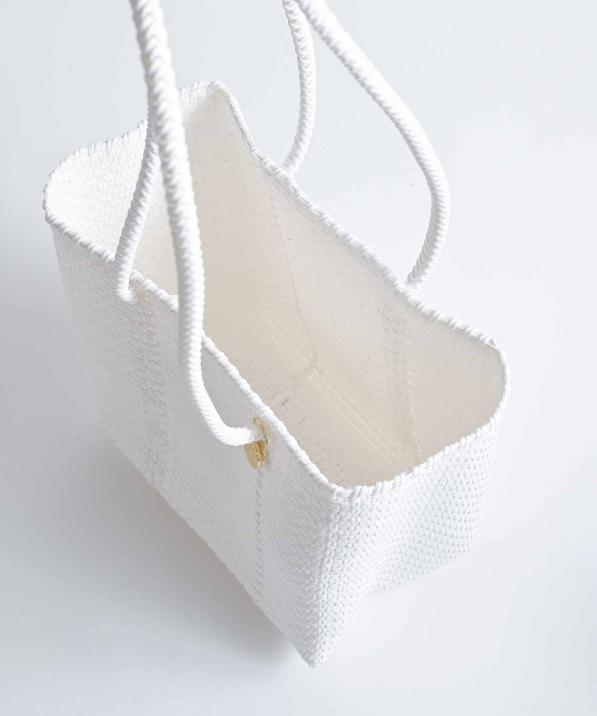 Letra MERCADO BAG レトラ　メルカドバッグ White (S) MERCADO BAG - CROSS LINE - SHORT STYLE - Silver / White