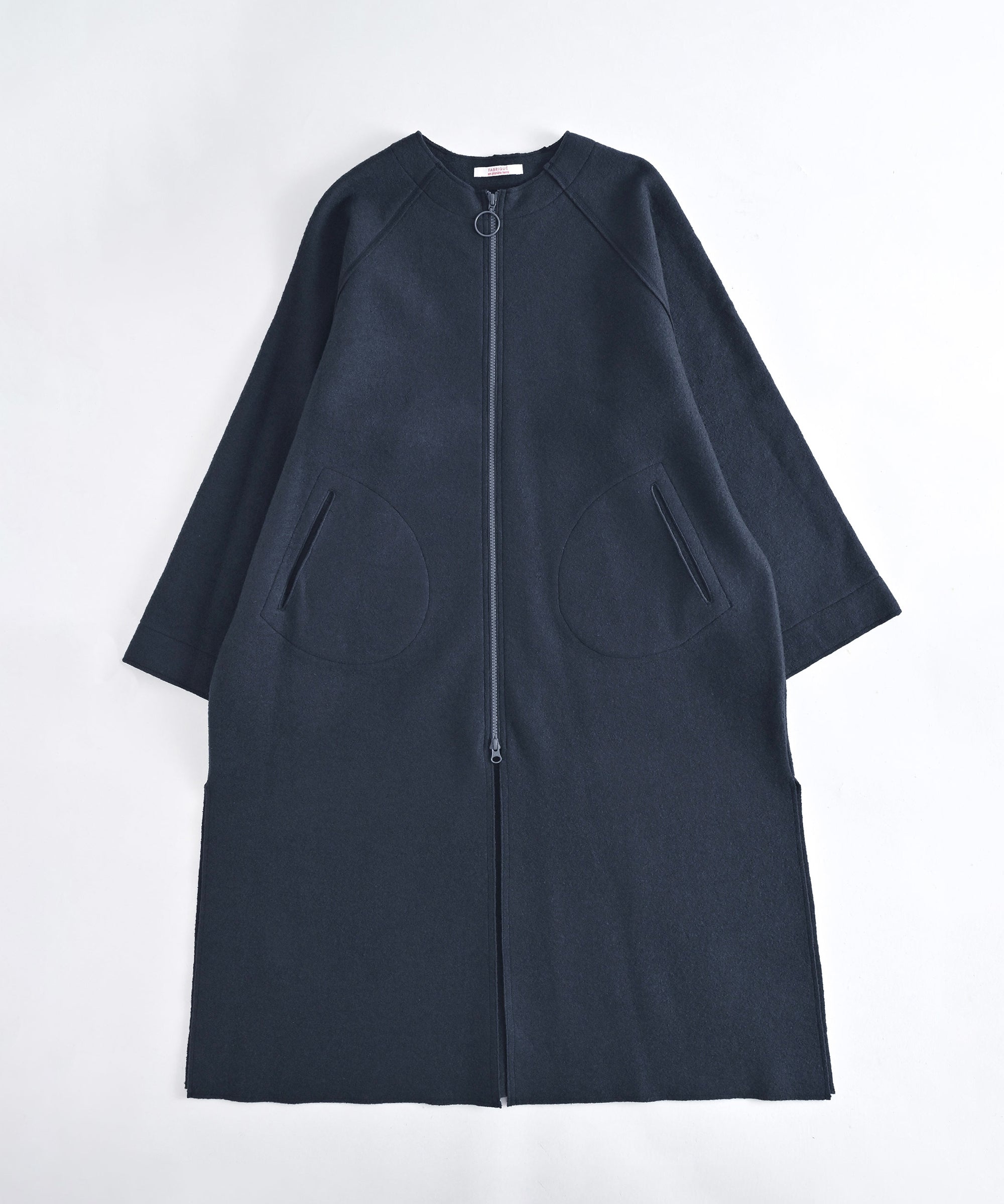 【慈雨】jiu　ジウ　ウール　ロングコート　アシンメトリー　変形　日本製　40 慈雨ジウアシンメトリーデザインコート40